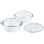 Cocotte Pyrex Rotonda Vetro Borosilicato 1,6L Ø27cm Set 2 Trasparente