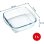 Pyrex Bandeja De Horno De Vidrio Borosilicato Cuadrada 1 L Para Airfryer, 20×17×6 Cm, Transparente, Resistente -40 A +300 °c, Apta Microondas Y Lavavajillas
