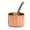 Baumalu Saucière De Cobre Macizo 11 Cm Con Interior Estañado Y Asa De Hierro Fundido Remachada, Dos Picos Vertedores, Base Plana, Apta Para Gas