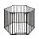 Barrière de Sécurité Nordlinger Pro 6 Panneaux 360 cm Noir Mat Porte