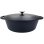 Baumalu Cazuela Oval De Hierro Fundido 33 Cm 6 L Negro Mate, Tapa Incluida. Distribución Uniforme Del Calor, Base Plana Para Todo Tipo De Fuegos, Incluso Inducción