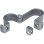 Abus Gatesec 131/140 Protector De Candados De Acero Cementado Eterna™ Anticorrosión, Para Marcos Redondos Hasta 50 Mm, Compatible Con Grillete Hasta 12 Mm, Color Gris