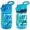 Nuby Incredible Gulp – Pack De 2 Biberones/cantimploras De Aprendizaje 360 Ml Con Pico Blando De Silicona, Sistema Anti-fugas Y Asa, Diseño Dinosaurios Azules, Apto Lavavajillas, Sin Bpa