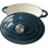 Baumalu Cocotte De Hierro Fundido Esmaltado Ovalada 30 Cm Azul Verdoso, Interior Liso Color Crema, Asas Integradas Y Tapa Esmaltada Incluida, Apta Para Inducción Y Horno Tradicional
