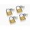 Pack De 4 Cadenas Meister De 35 Mm, Cuerpo De Latón, Grillete En U Redondeado De Acero Y 3 Llaves Por Candado