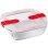 Pyrex Cook & Heat Fuente Cuadrada De Vidrio Borosilicato 20x17x6 Cm 1 L Con Tapa Hermética, 2 Válvulas De Vapor, Apta Microondas, Congelador Y Lavavajillas