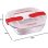 Pyrex Cook & Heat Fuente Cuadrada De Vidrio Borosilicato 20x17x6 Cm 1 L Con Tapa Hermética, 2 Válvulas De Vapor, Apta Microondas, Congelador Y Lavavajillas