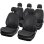 Kit Fundas Asiento Xlc/xl Cover Universal 5 Piezas Negro Con Acolchado Gris, Airbag E Isofix Compatible Para Monovolúmenes