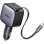 Ugreen Cargador De Coche 90w Con Cable Usb-c Retráctil 70 Cm, 3 Puertos (usb-c + Usb-c + Usb-a) Pd 3.0, Qc 3.0, Pps, Afc Y Fcp Para Carga Rápida Simultánea
