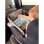 Tineo Bandeja De Actividades Para Coche (tamaño Pequeño), Gris, Plegable, Base Acolchada Y Laterales Elevados, Soporte Para Tablet/libro Y Bolsillos Laterales, Sujeción Con Correas Ajustables