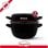 Thekitchenette Olla Para Mejillones De Esmaltado Negro 2,7 L Con Tapa Reversible, Compatible Con Placas De Inducción, Apta Para Lavavajillas