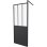 Pannello Doccia Fisso Gelco Industriale 80x200 cm Nero Vetro 5 mm