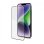 Protector de pantalla Celly Fullglass para Apple iPhone 15 Plus, vidrio templado 9H, negro transparente