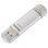 Memoria USB HAMA C-Laeta 128 GB USB Type-A y USB Type-C Plata