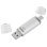 Memoria USB HAMA C-Laeta 128 GB USB Type-A y USB Type-C Plata