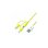 Cable 3 en 1 Pantone Amarillo 1,2 m USB A a USB C/Micro USB/Lightning