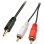 Cable Audio Lindy 35685 2x RCA Macho a 3,5mm Macho 10 m Negro