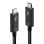 Cabo Thunderbolt 4 Lindy 2 m 40 Gbit/s Preto