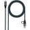 Kabel USB 3.2 Gen2x2 Nanocable 20 Gbps 100W USB-C an USB-C 1,5 m Grau/Schwarz