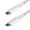 Cable USB-C Trenzado 1m StarTech.com Carga 60W PD 3A Blanco