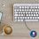 Teclado Mobility Lab inalámbrico membrana AZERTY con ratón óptico ambidiestro