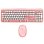 Teclado Mobility Lab AZERTY membrana inalámbrico rosa con ratón compacto USB 2,4 GHz