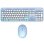 Teclado e Rato Sem Fios Mobility Lab Pure Color Azerty Azul com DPI Ajustável
