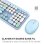 Teclado e Rato Sem Fios Mobility Lab Pure Color Azerty Azul com DPI Ajustável