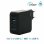 Caricatore 100W Mobilis 2USB-C 1USB-A GaN Nero