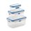 Set Dichter Rechteckiger Behälter SP Berner Super Lock 3 Teile Blau Durchsichtig