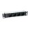 Régua de tomadas Equip 333311 4 Tomadas Basic Alumínio Preto Prata 1U Horizontal