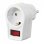 Régua Hama 00223212 1 Tomada com Interruptor Branco 230 mm