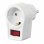Régua Hama 00223212 1 Tomada com Interruptor Branco 230 mm
