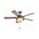 Deckenventilator mit Licht FM Calefacción VT-130 Vintage 55W 132cm 3 Stufen Edelstahl Braun