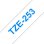 Nastro per stampanti di etichette Brother TZE-253 Blu su bianco 24 mm