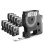 Etiquetas DYMO D1 9mm x 7m Branco sobre Preto 10 Unidades