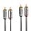 Cabo de Áudio Lindy 2 m RCA Macho para RCA Macho Antracite