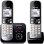 Telefone DECT Panasonic KX-TG6822GB Preto/Prateado 120 entradas Identificador de chamadas