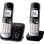 Telefone DECT Panasonic KX-TG6822GB Preto/Prateado 120 entradas Identificador de chamadas