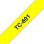 Fita para impressora de etiquetas Brother TC-601 Preto sobre amarelo 12 mm