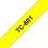 Fita para impressora de etiquetas Brother TC-601 Preto sobre amarelo 12 mm