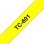 Fita para impressora de etiquetas Brother TC-601 Preto sobre amarelo 12 mm