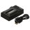Cargador de baterías Duracell DRS5960 USB para Sony NP-F550 Negro