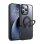 Funda McDodo PC-4933 rigide avec support et MagSafe noire pour iPhone 16 Pro Max