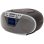 Radio CD Aiwa Bluetooth 5.0 USB FM Draagbaar 2,4" TFT Zilver 6W RMS