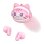 Auriculares ONIKUMA TX603 sem fios Bluetooth 5.4 gaming com estojo personalizável rosa