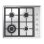 Piastra a gas IsEasy MGBS-604D 4 fuochi 7.8 kW acciaio inossidabile
