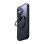 Funda para móvil McDodo PC-4930 MagSafe rígida con soporte aluminio negra para iPhone 16