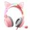 Cuffie ONIKUMA X15 PRO cablate USB e jack 3,5 mm gaming rosa con orecchie da gatto