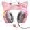 Cuffie ONIKUMA X15 PRO cablate USB e jack 3,5 mm gaming rosa con orecchie da gatto